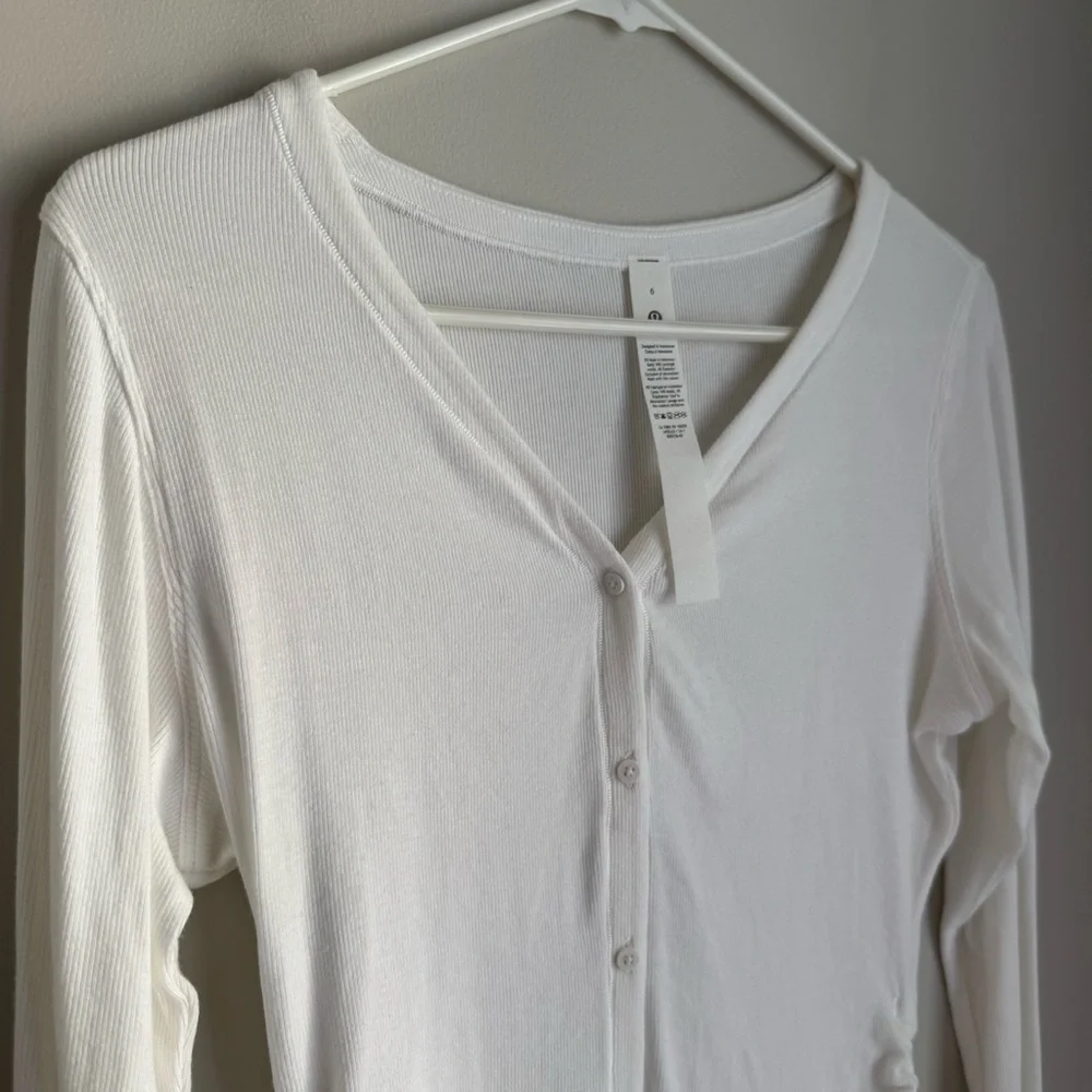 Lululemon Side-Cinch Ribbed Cardigan - Picture 9 of 14